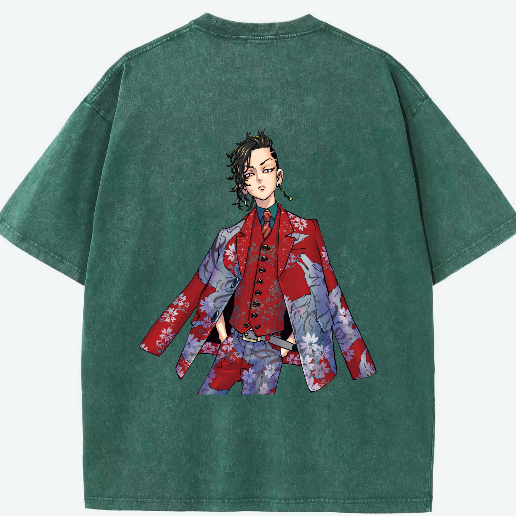 （画像用） 東京リベンジャーズ Tokyo Revengers 綿100% ヴィンテージ風 半袖Tシャツ（背面プリント）